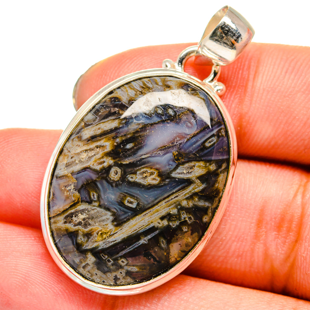 Turkish Tube Agate Pendants handcrafted by Anasilvercos - PD13784