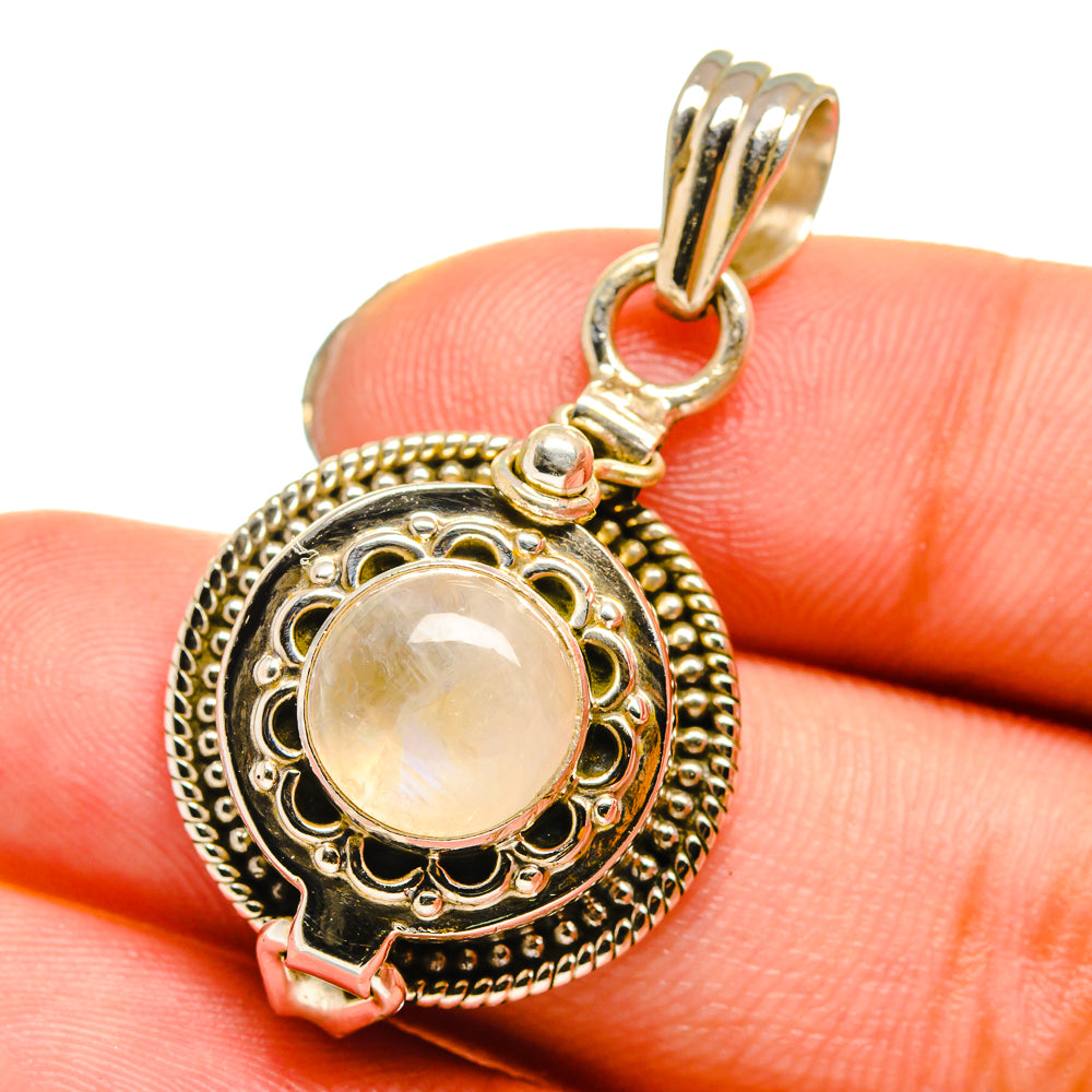 Rainbow Moonstone Pendants handcrafted by Anasilvercos - PD13787