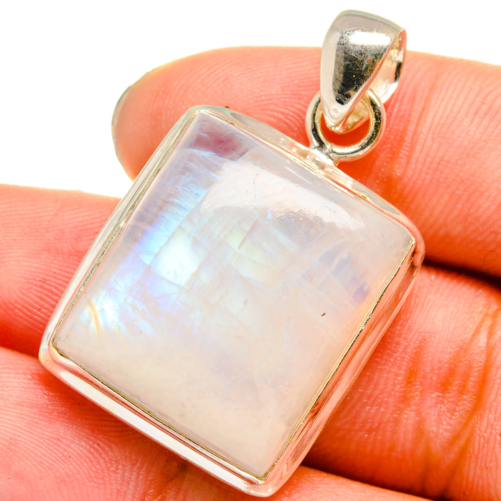 Rainbow Moonstone Pendants handcrafted by Anasilvercos - PD13789