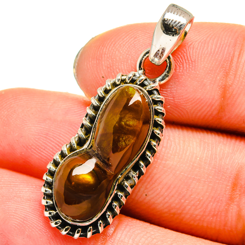 Mexican Fire Opal Pendants handcrafted by Anasilvercos - PD13791