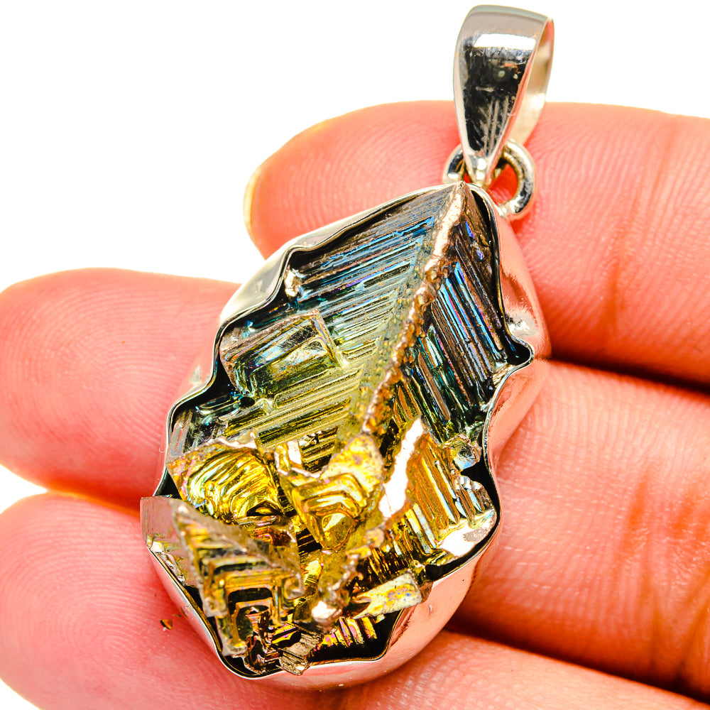 Bismuth Crystal Pendants handcrafted by Anasilvercos - PD13827