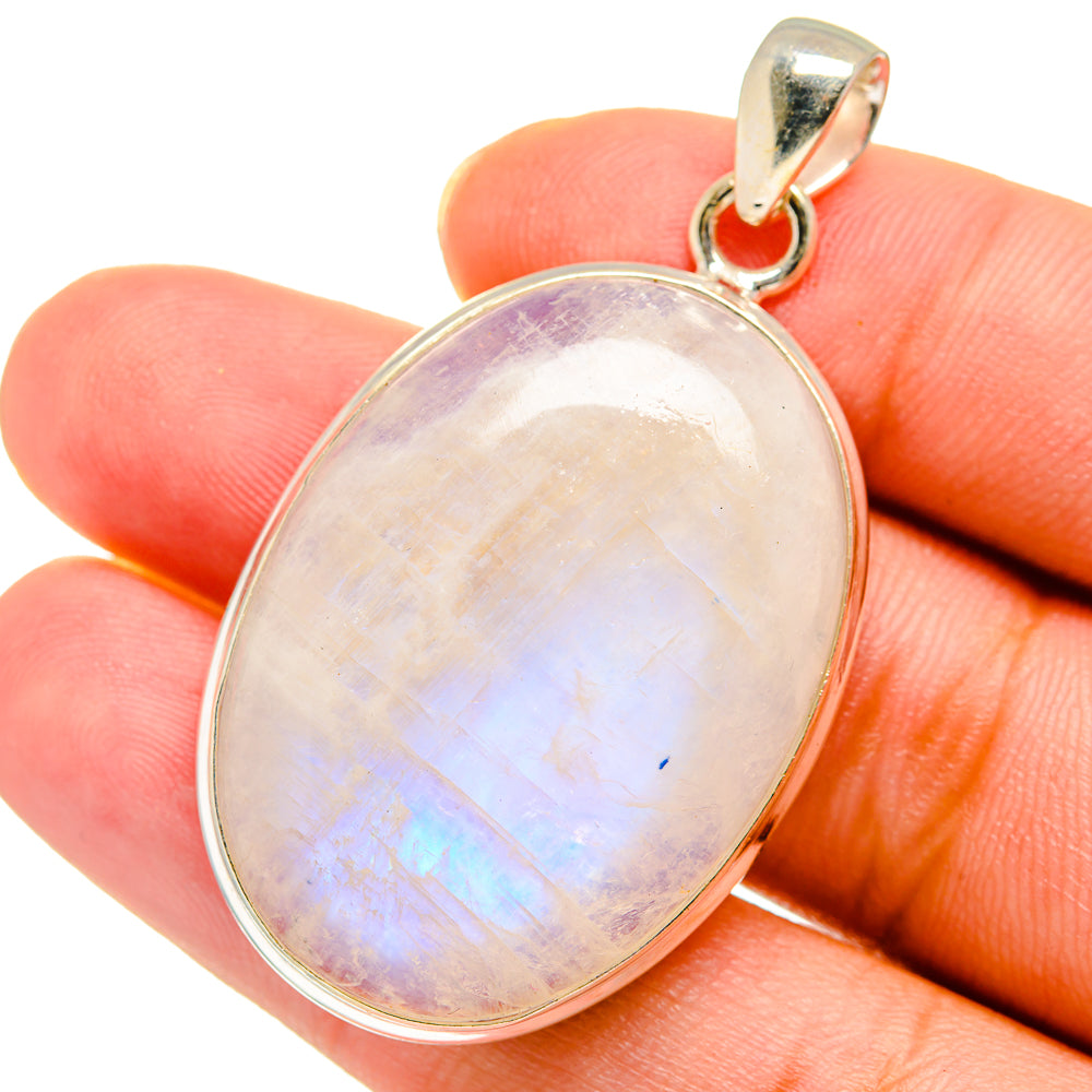 Rainbow Moonstone Pendants handcrafted by Anasilvercos - PD13842