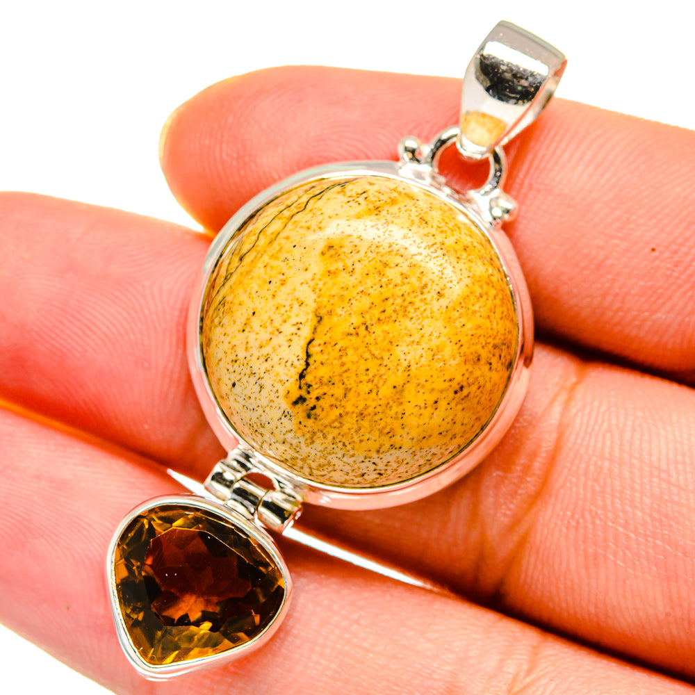 Picture Jasper Pendants handcrafted by Anasilvercos - PD13849