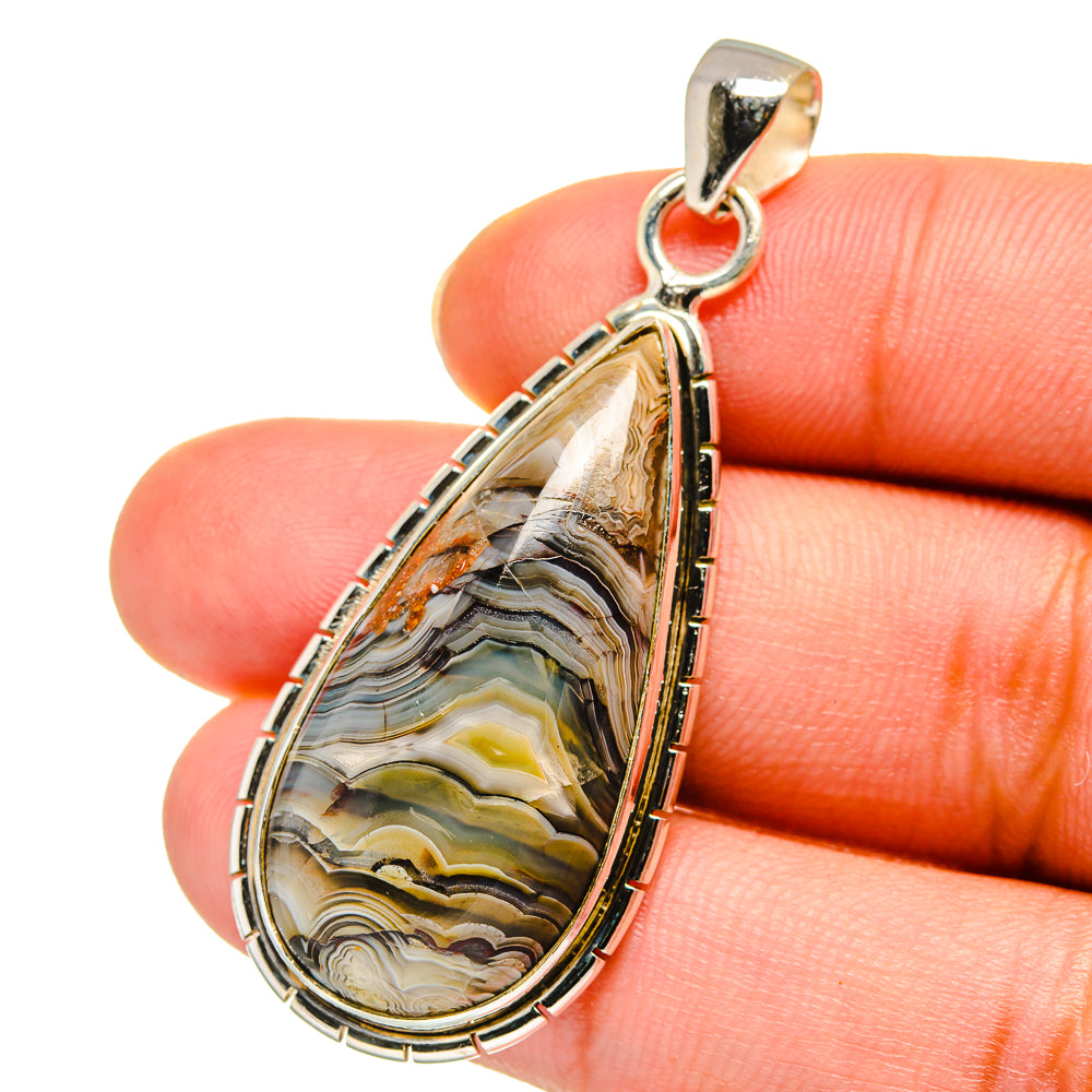 Laguna Lace Agate Pendants handcrafted by Anasilvercos - PD13871
