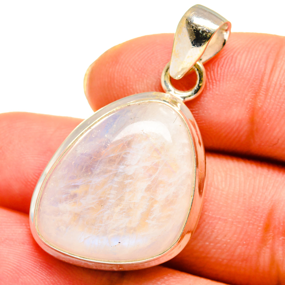 Rainbow Moonstone Pendants handcrafted by Anasilvercos - PD13877