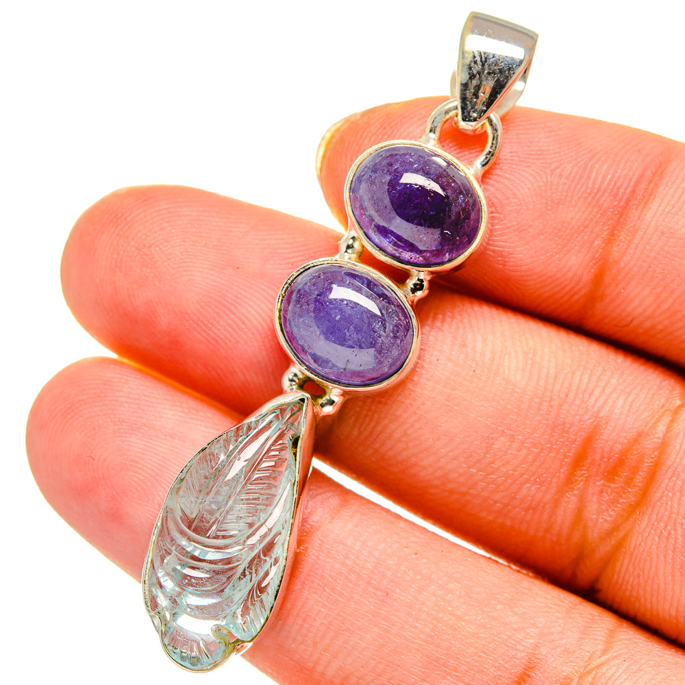 Aquamarine Pendants handcrafted by Anasilvercos - PD13882