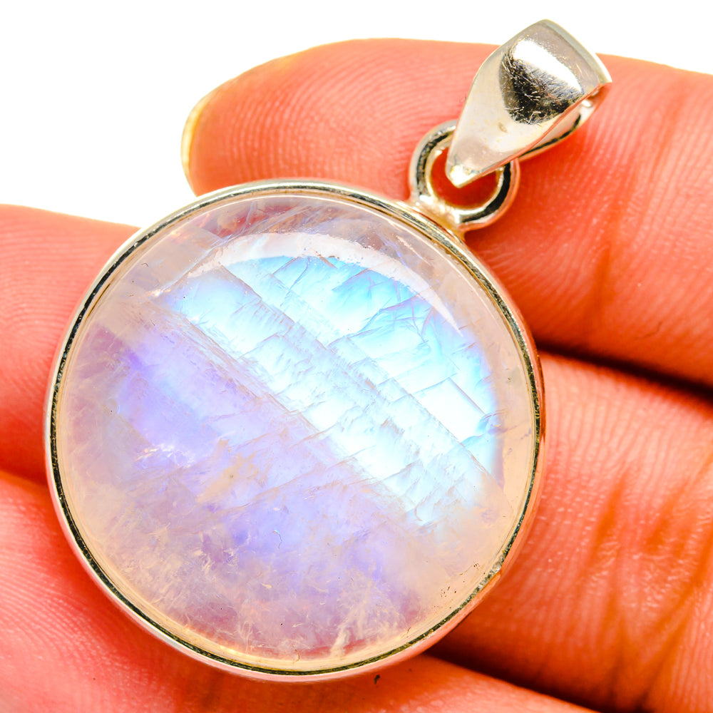 Rainbow Moonstone Pendants handcrafted by Anasilvercos - PD13885