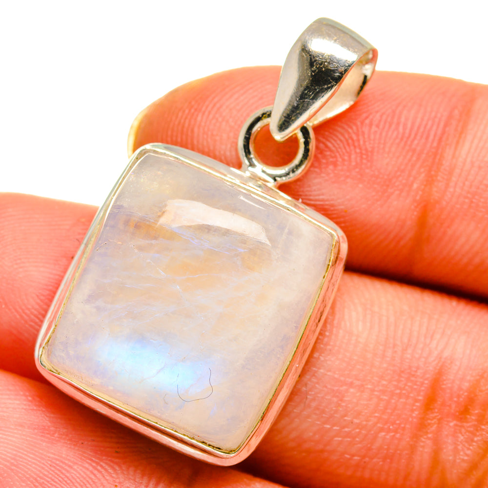 Rainbow Moonstone Pendants handcrafted by Anasilvercos - PD13910