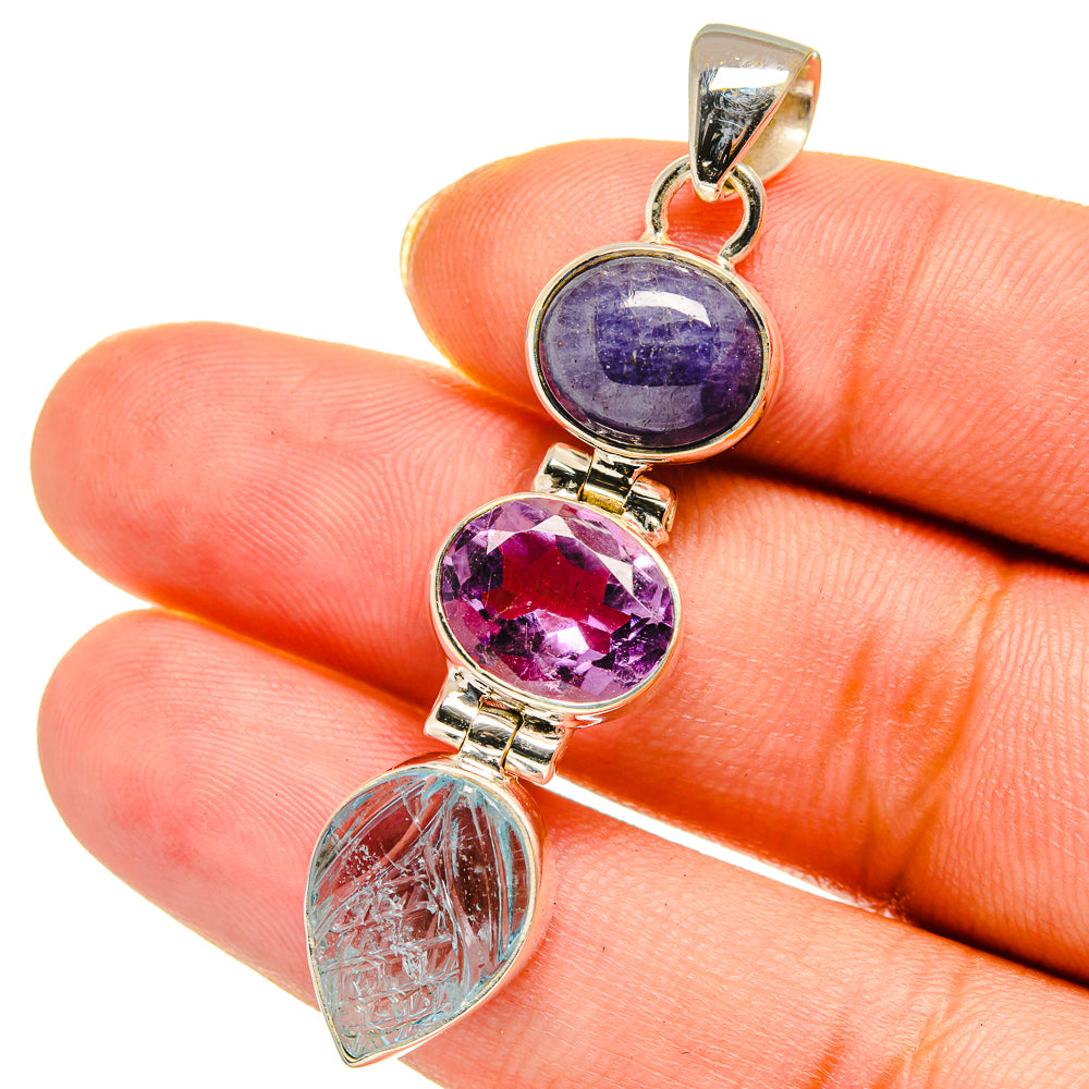 Aquamarine Pendants handcrafted by Anasilvercos - PD13913