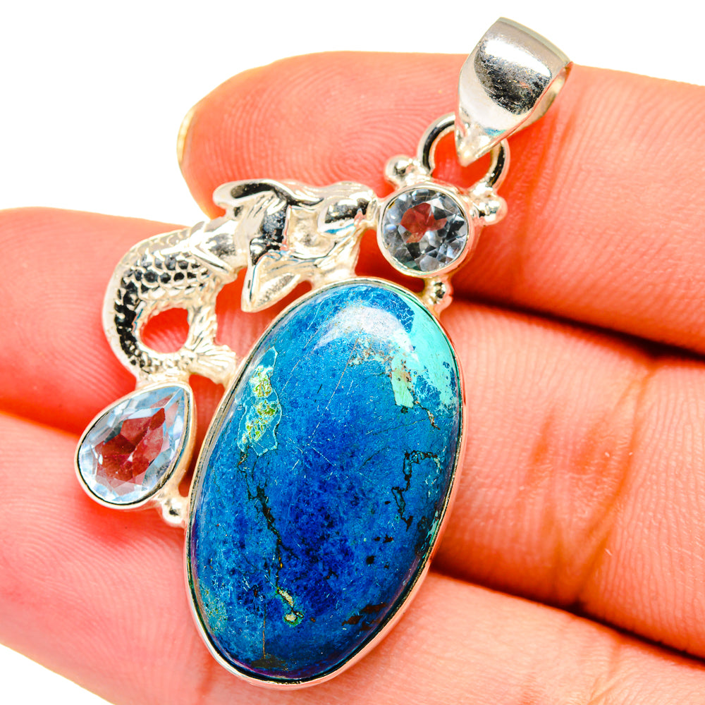 Chrysocolla Pendants handcrafted by Anasilvercos - PD13920