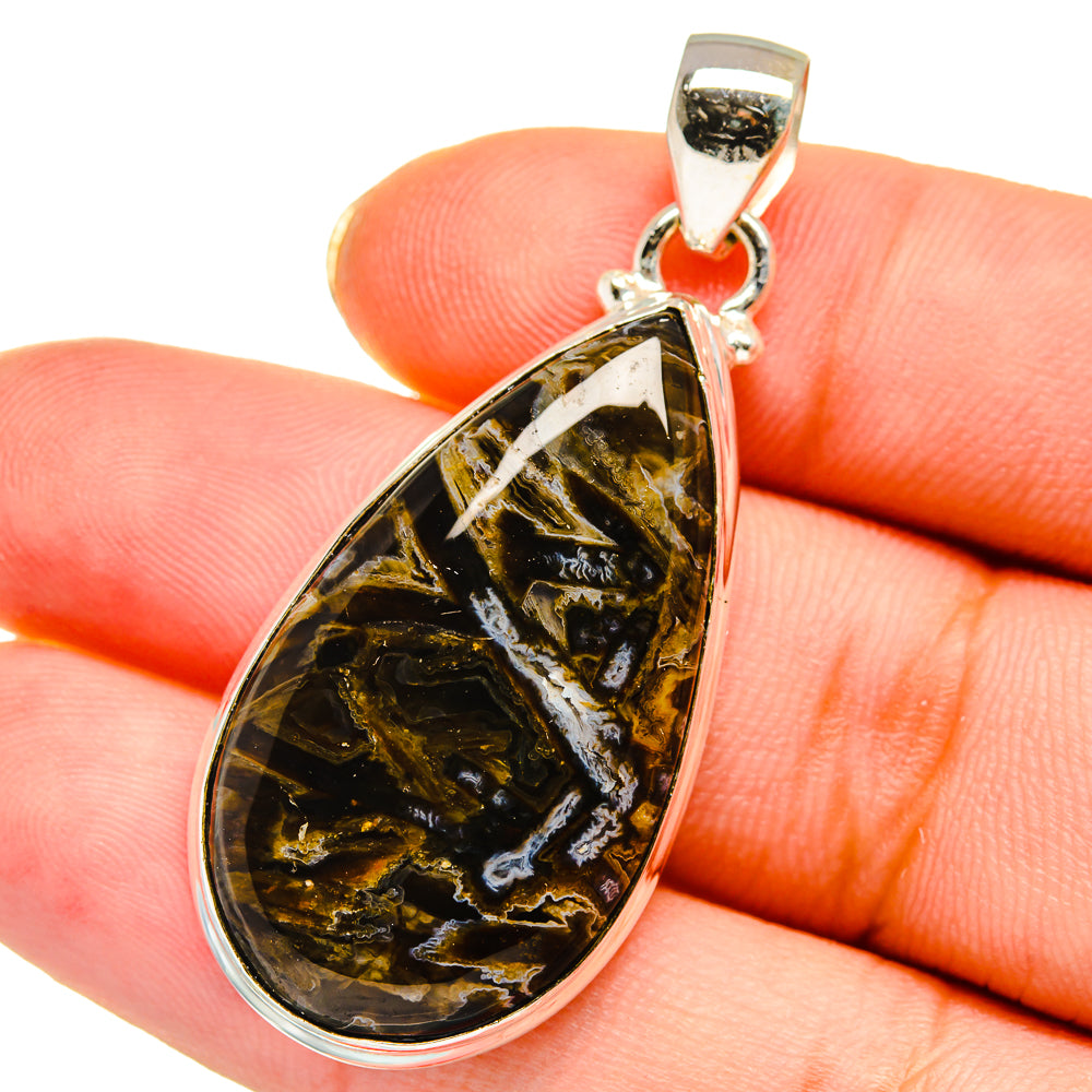 Turkish Tube Agate Pendants handcrafted by Anasilvercos - PD13946