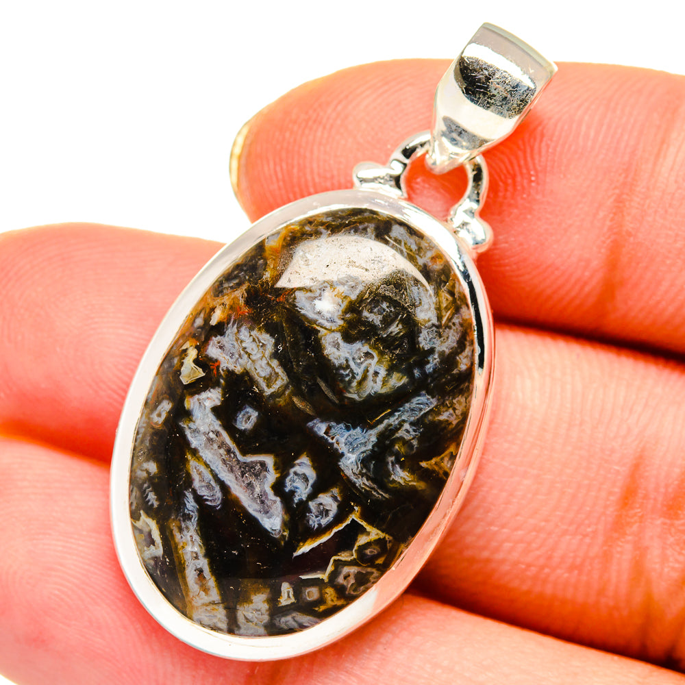 Turkish Tube Agate Pendants handcrafted by Anasilvercos - PD13951