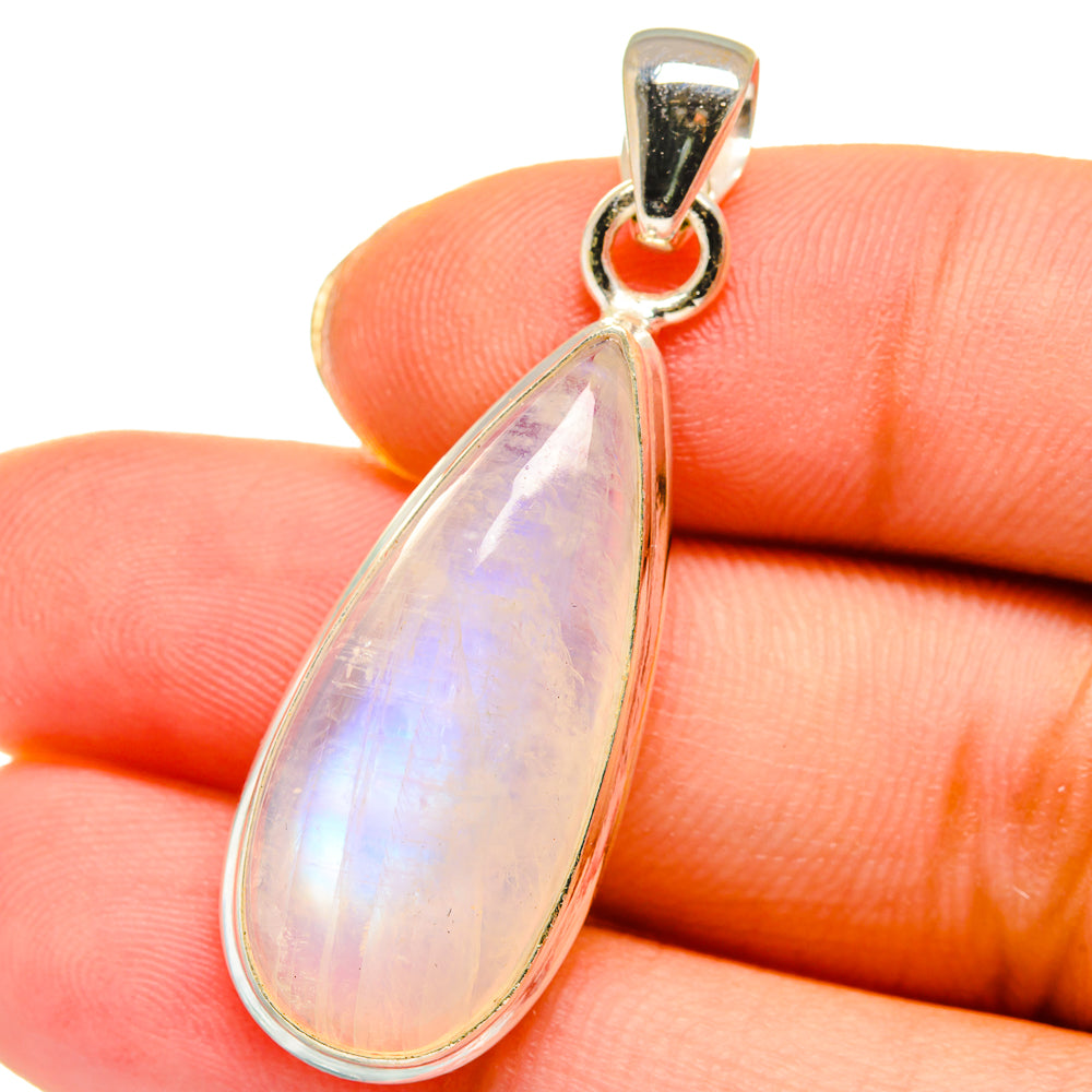 Rainbow Moonstone Pendants handcrafted by Anasilvercos - PD13972