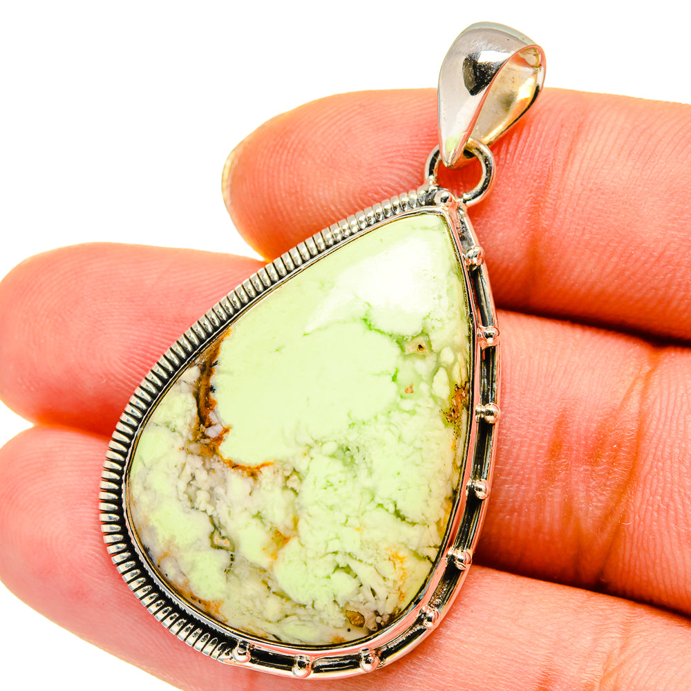Lemon Chrysoprase Pendants handcrafted by Anasilvercos - PD13985
