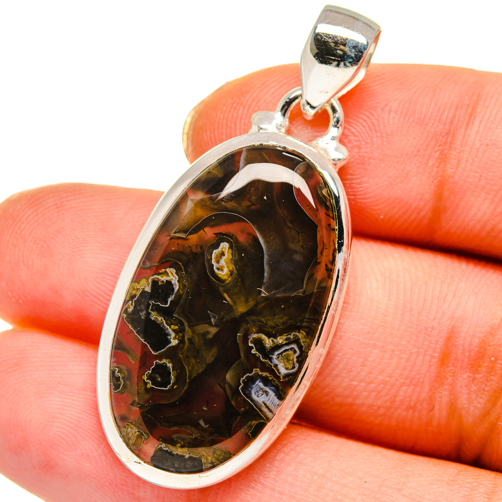 Turkish Tube Agate Pendants handcrafted by Anasilvercos - PD13996