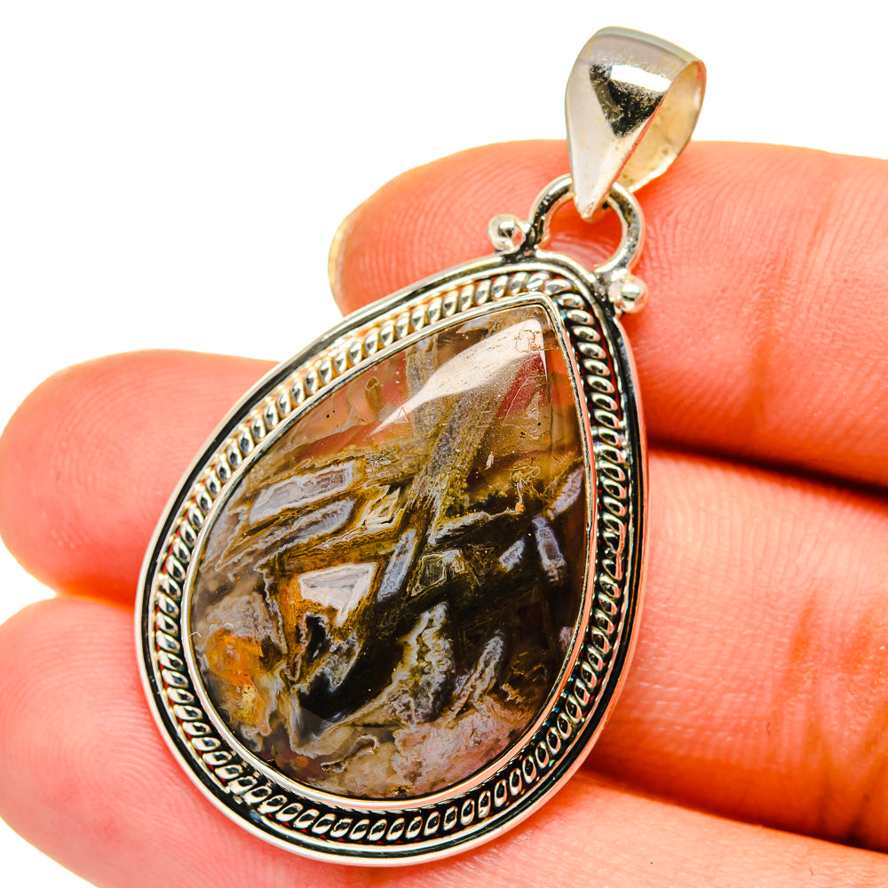 Turkish Tube Agate Pendants handcrafted by Anasilvercos - PD14014