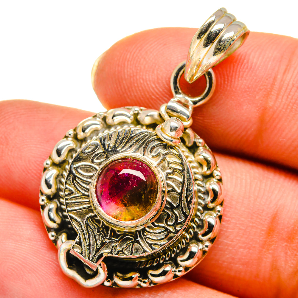 Watermelon Tourmaline Pendants handcrafted by Anasilvercos - PD14033