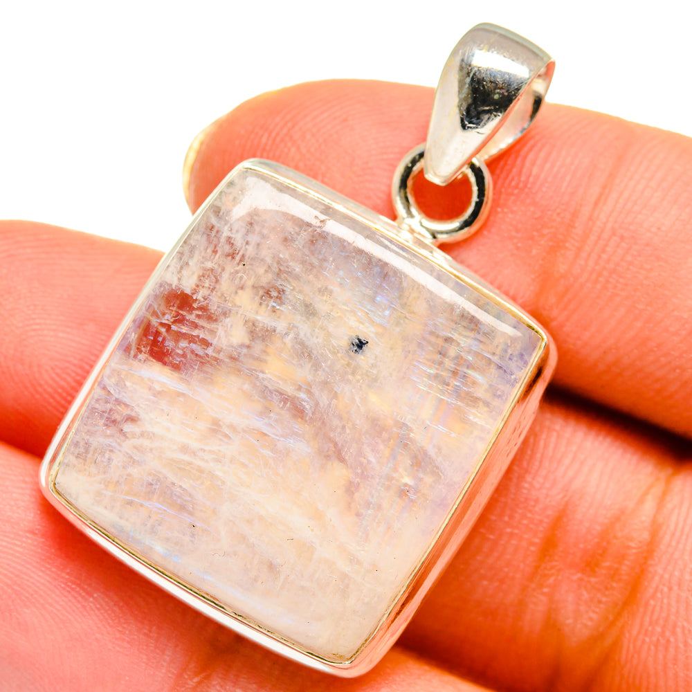 Rainbow Moonstone Pendants handcrafted by Anasilvercos - PD14055
