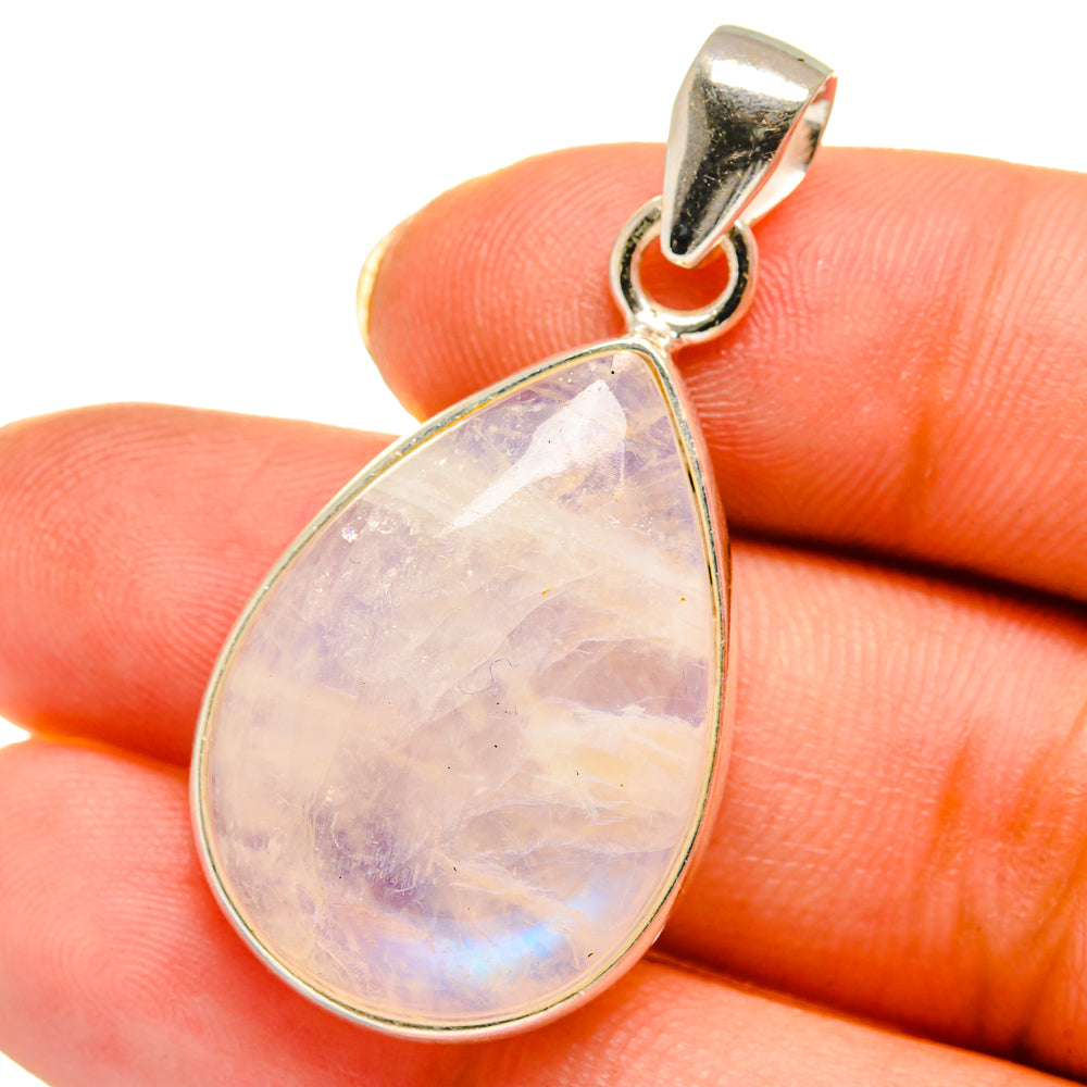 Rainbow Moonstone Pendants handcrafted by Anasilvercos - PD14066