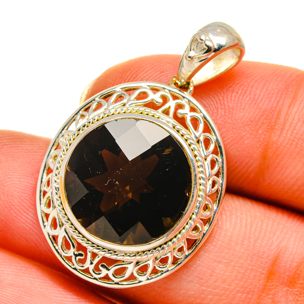 Smoky Quartz Pendants handcrafted by Anasilvercos - PD14075