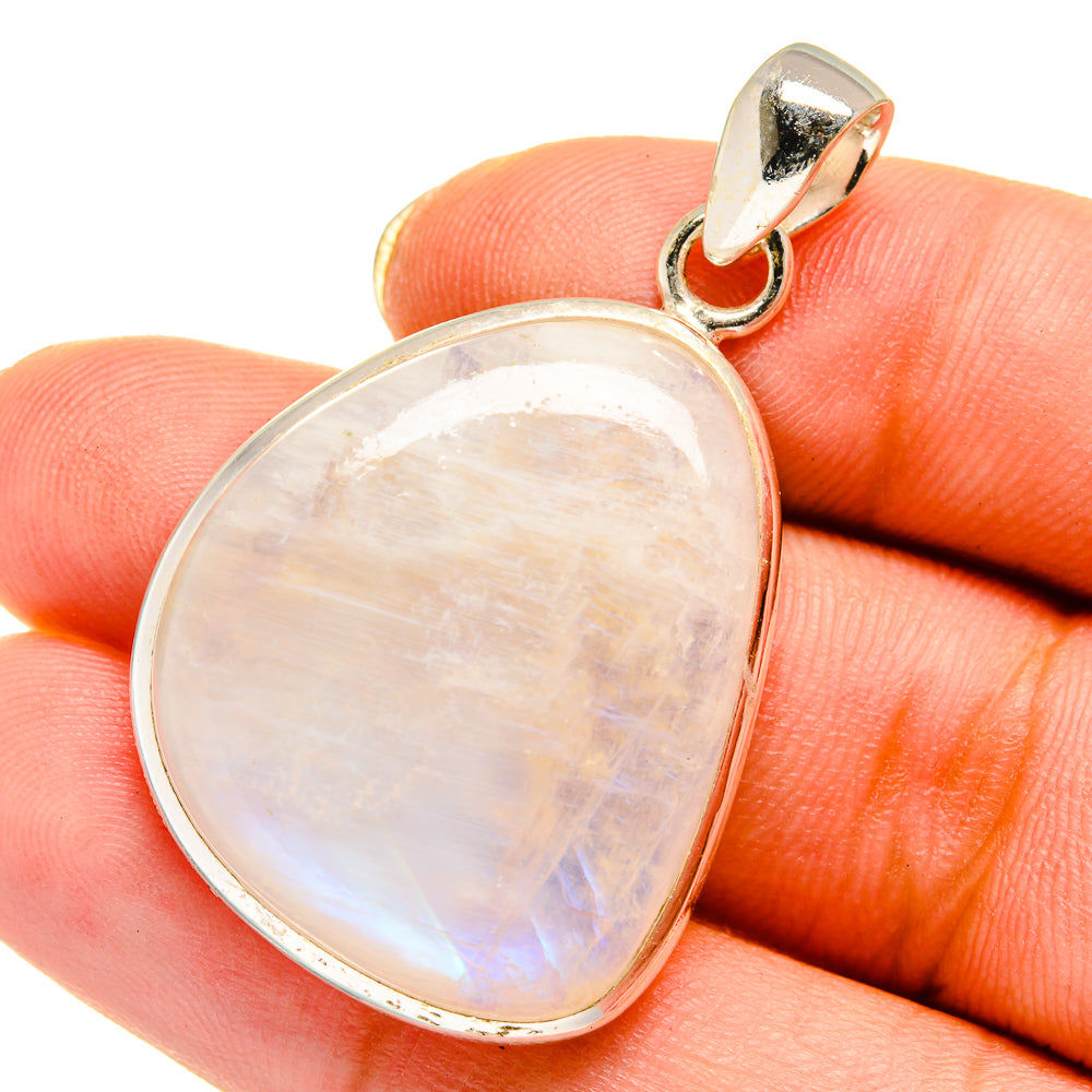 Rainbow Moonstone Pendants handcrafted by Anasilvercos - PD14077