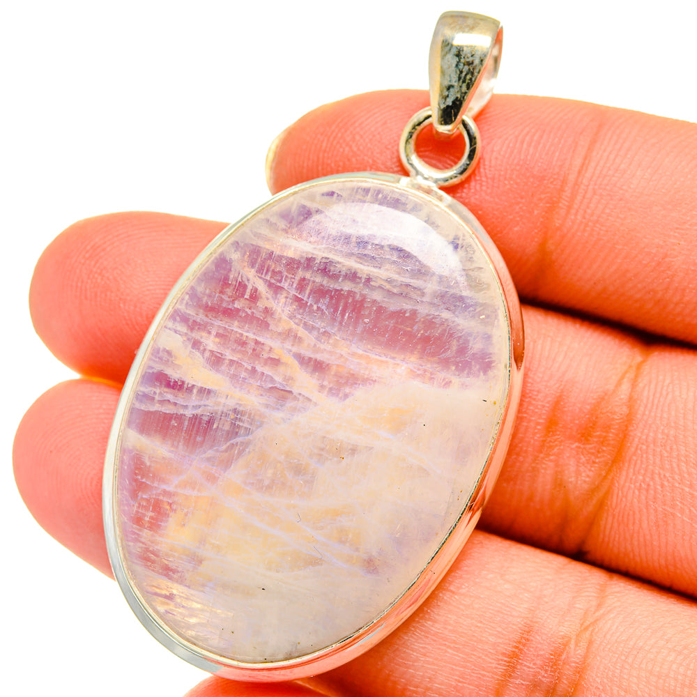 Rainbow Moonstone Pendants handcrafted by Anasilvercos - PD14080
