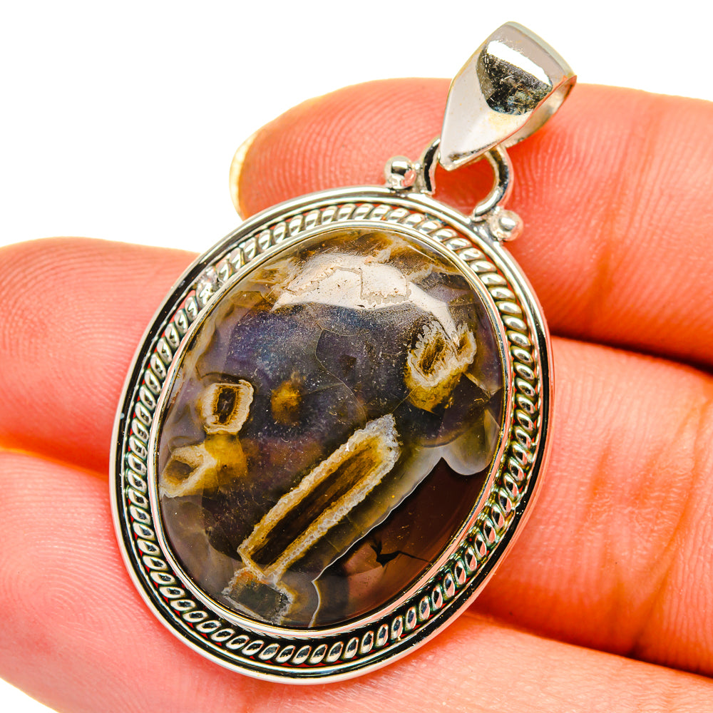 Turkish Tube Agate Pendants handcrafted by Anasilvercos - PD14082