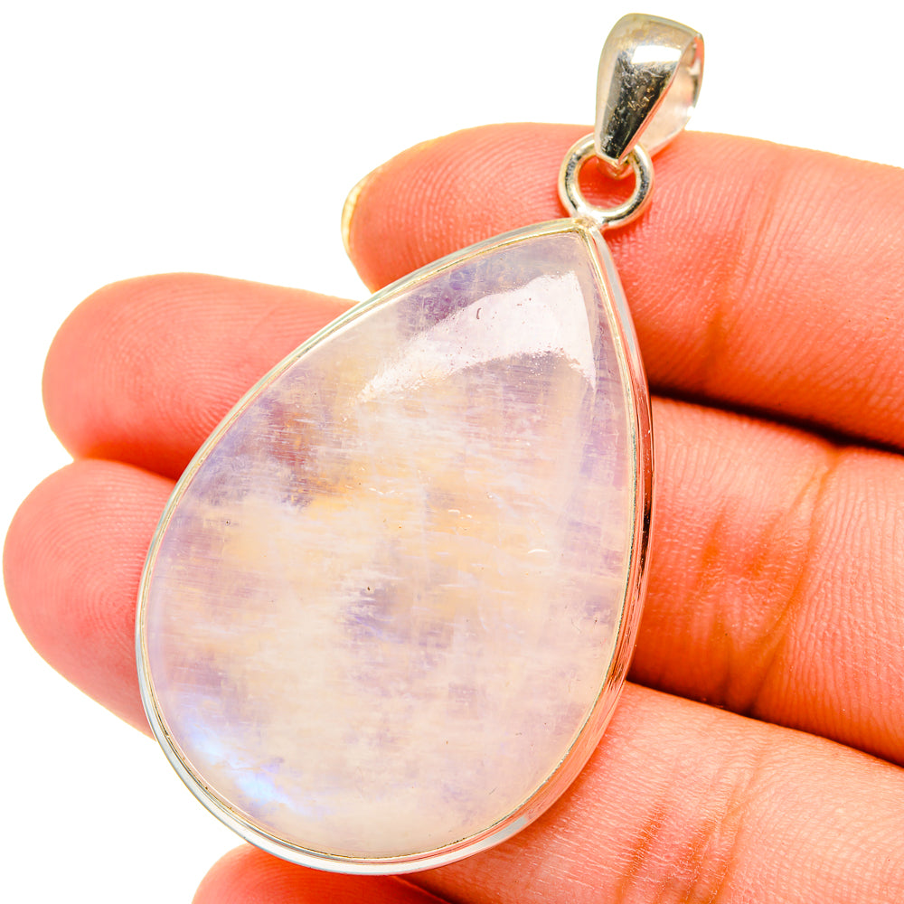 Rainbow Moonstone Pendants handcrafted by Anasilvercos - PD14097