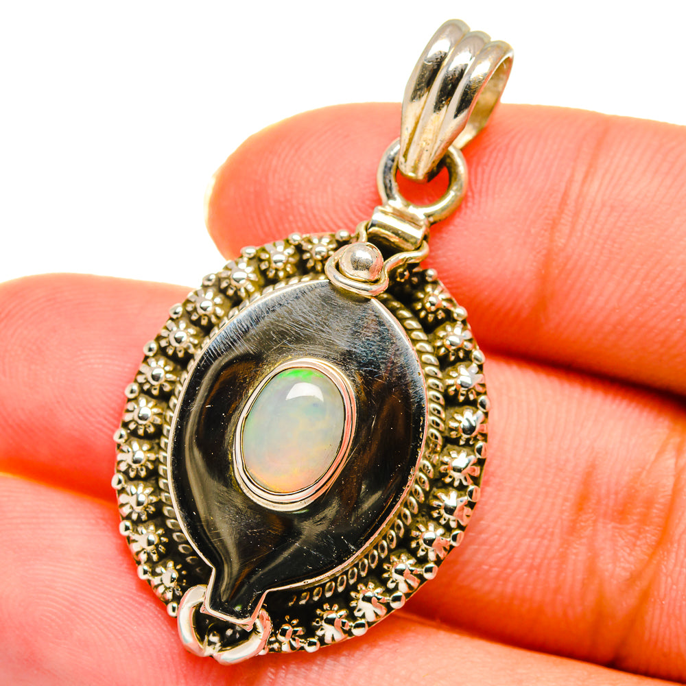 Ethiopian Opal Pendants handcrafted by Anasilvercos - PD14125