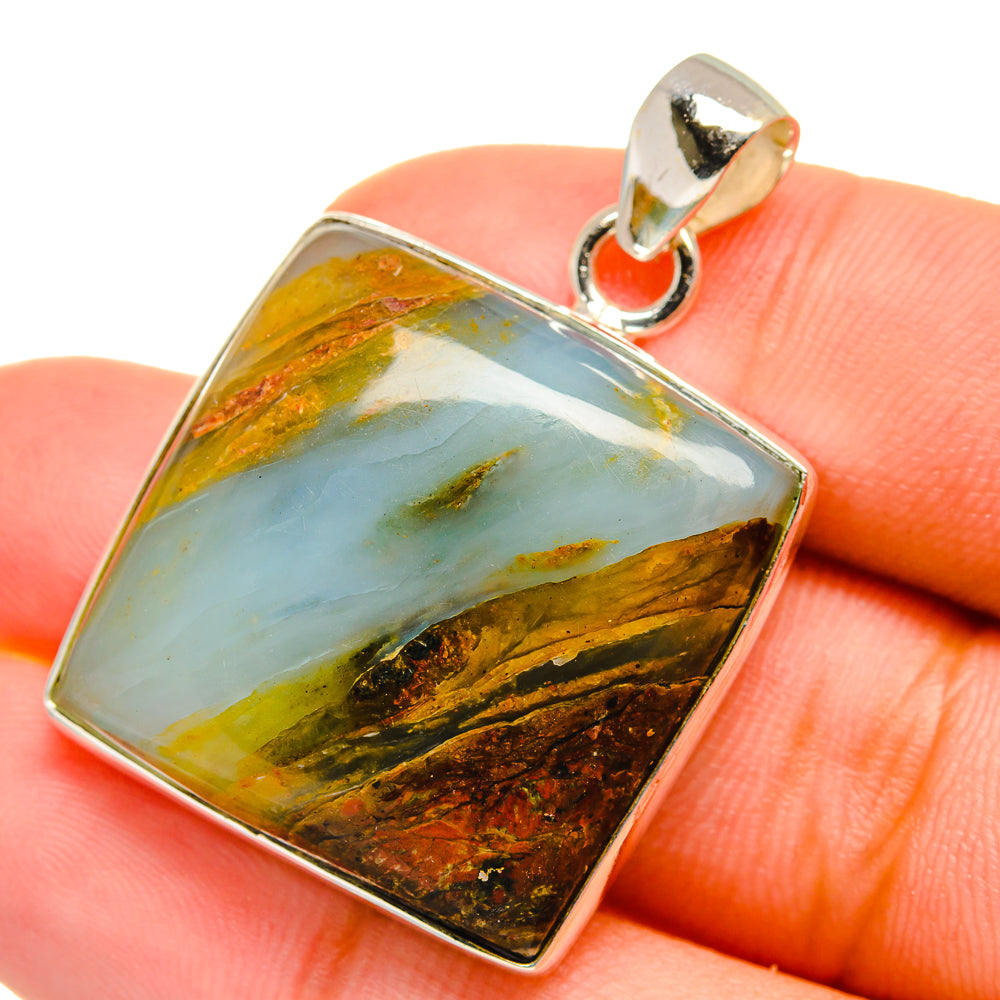 Peruvian Opal Pendants handcrafted by Anasilvercos - PD14135