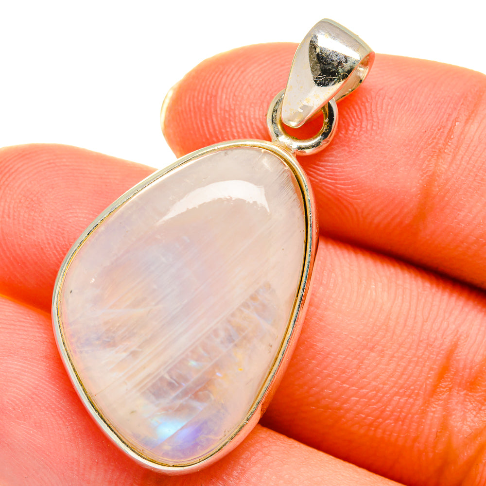Rainbow Moonstone Pendants handcrafted by Anasilvercos - PD14138