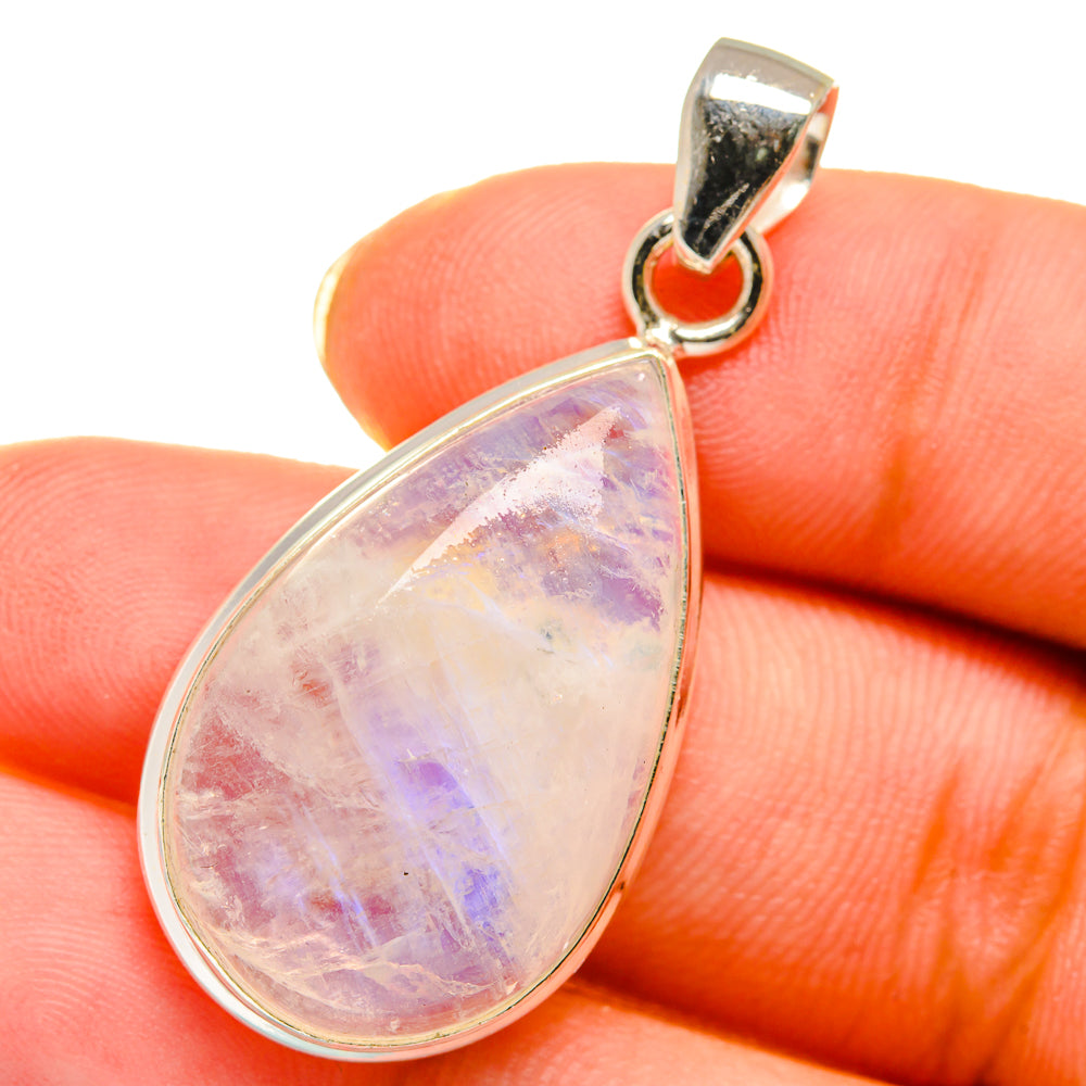 Rainbow Moonstone Pendants handcrafted by Anasilvercos - PD14147