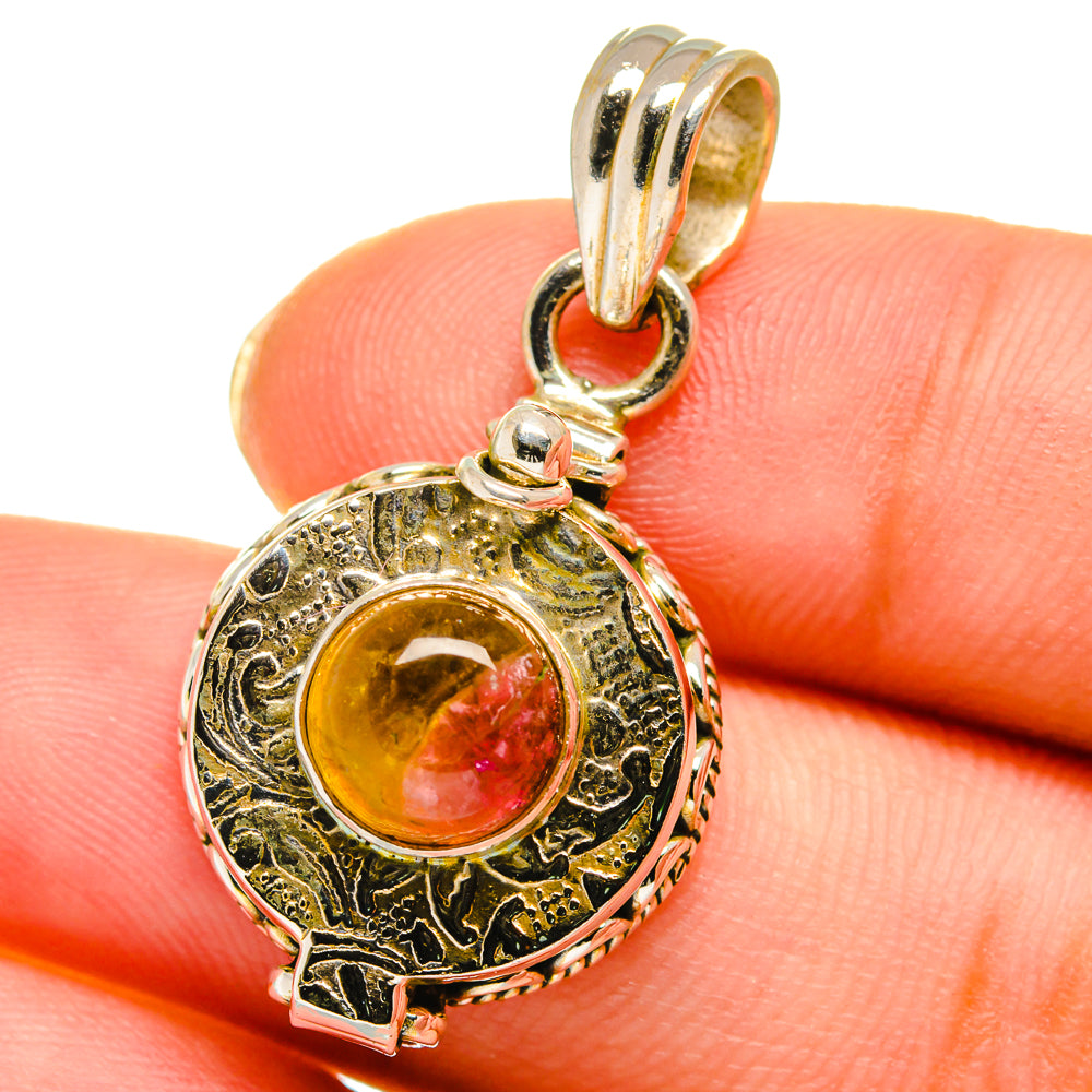 Watermelon Tourmaline Pendants handcrafted by Anasilvercos - PD14181