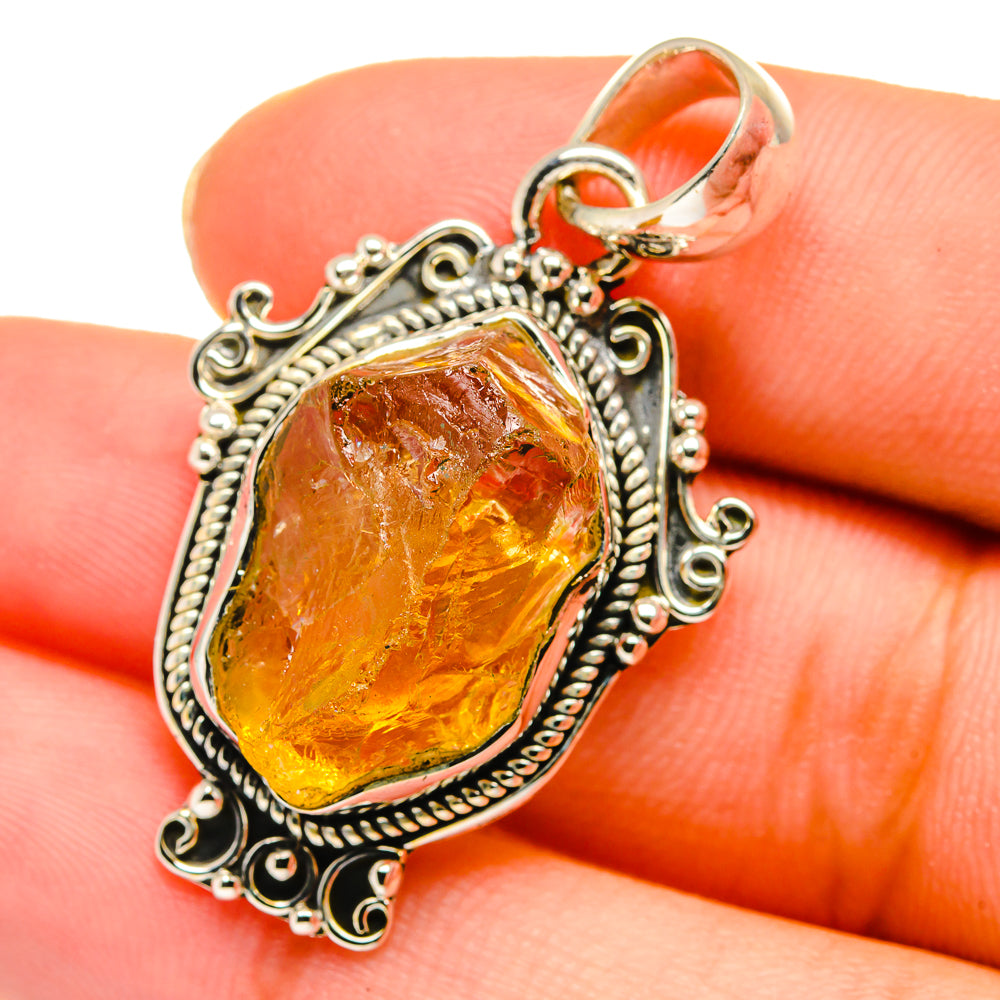 Citrine Pendants handcrafted by Anasilvercos - PD14188