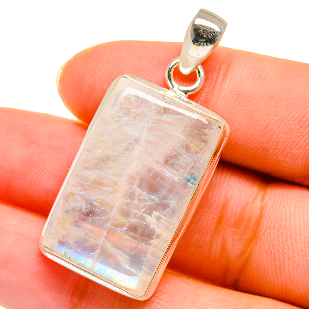 Rainbow Moonstone Pendants handcrafted by Anasilvercos - PD14189