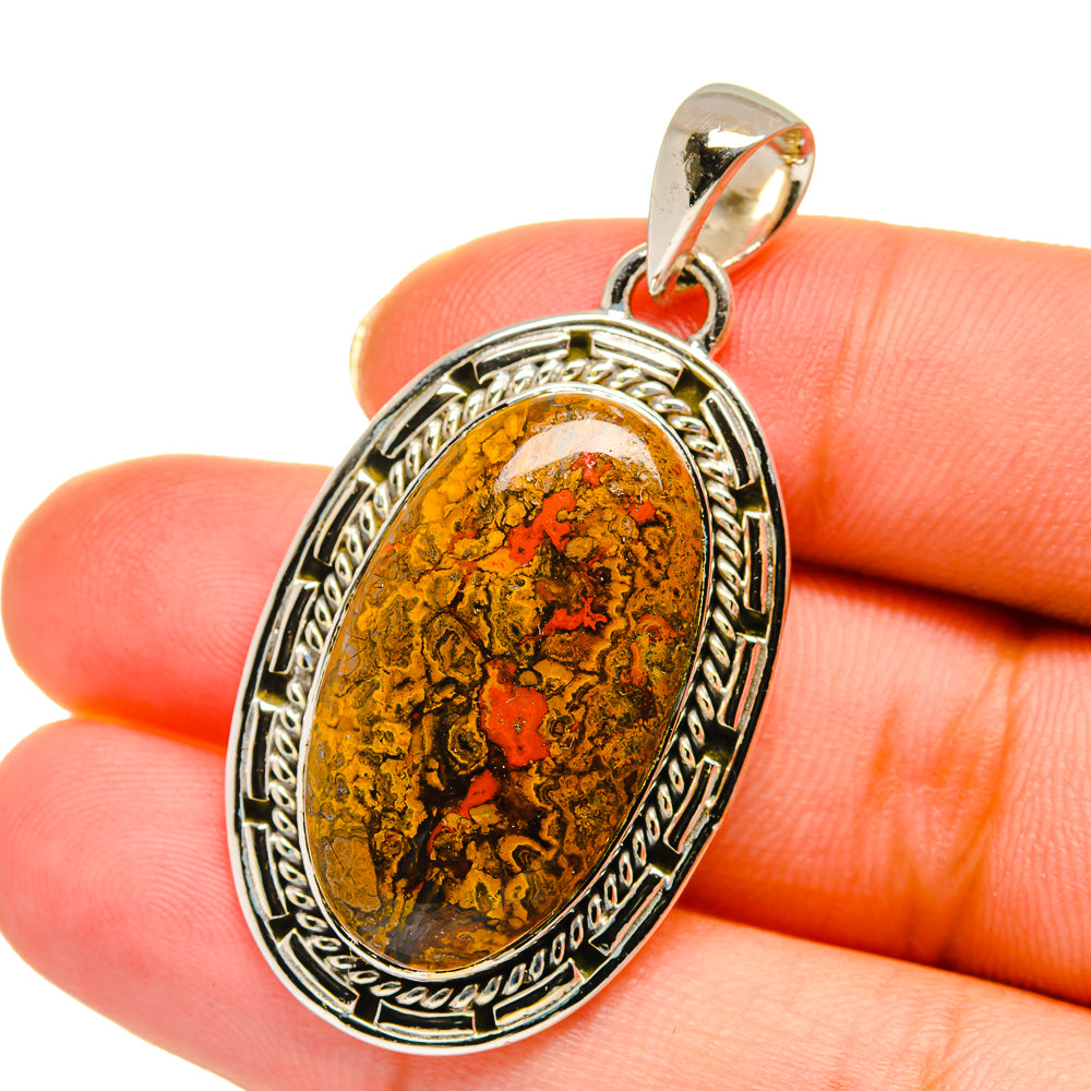 Moroccan Agate Pendants handcrafted by Anasilvercos - PD14204