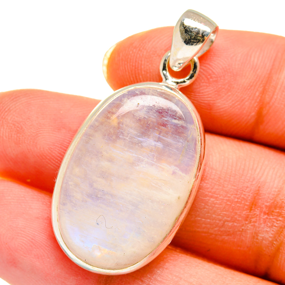 Rainbow Moonstone Pendants handcrafted by Anasilvercos - PD14218