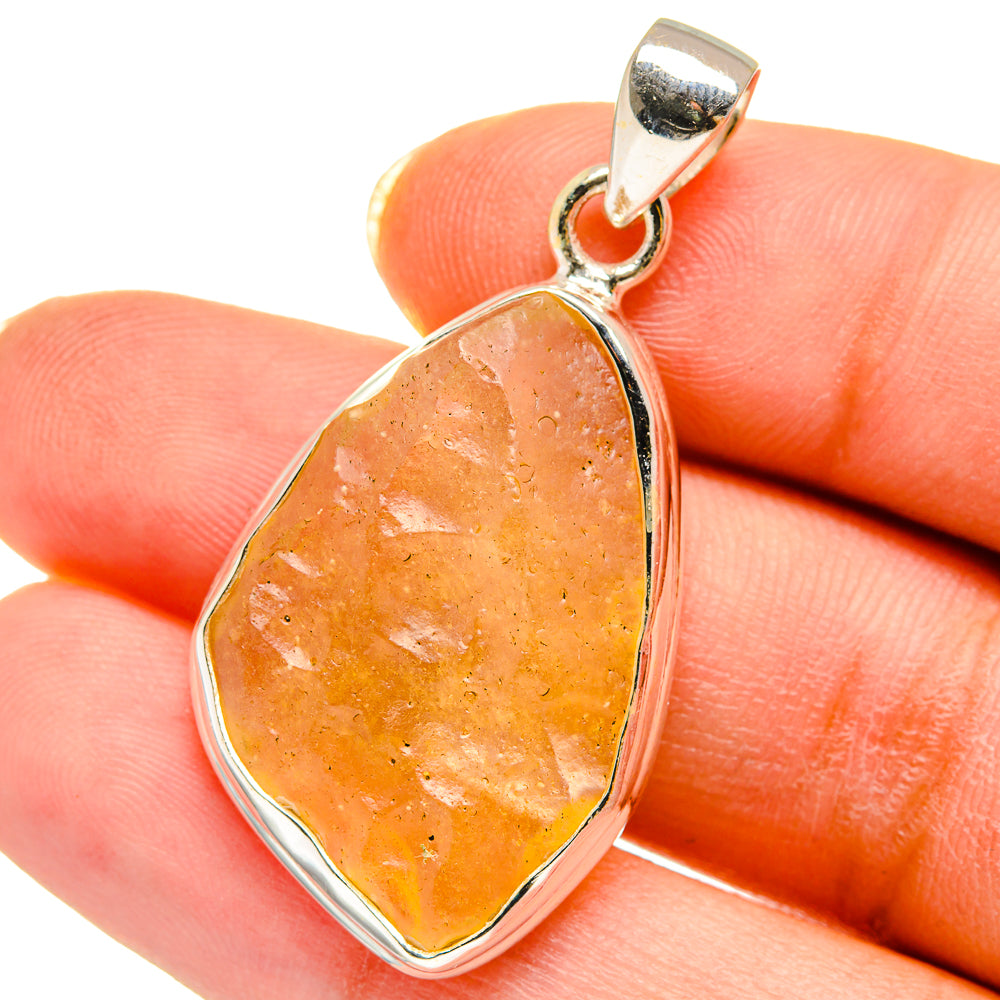 Libyan Desert Glass Pendants handcrafted by Anasilvercos - PD14220