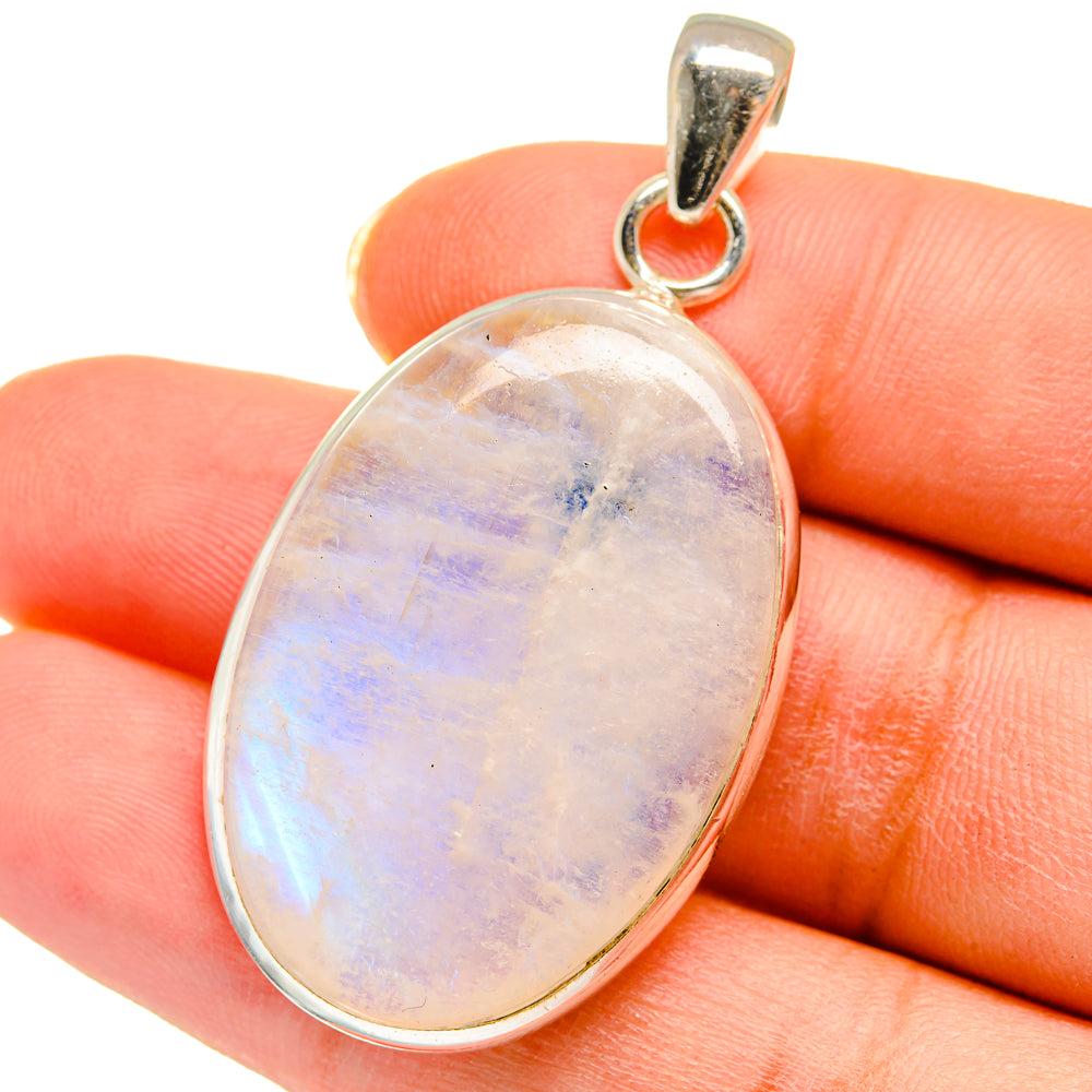 Rainbow Moonstone Pendants handcrafted by Anasilvercos - PD14231