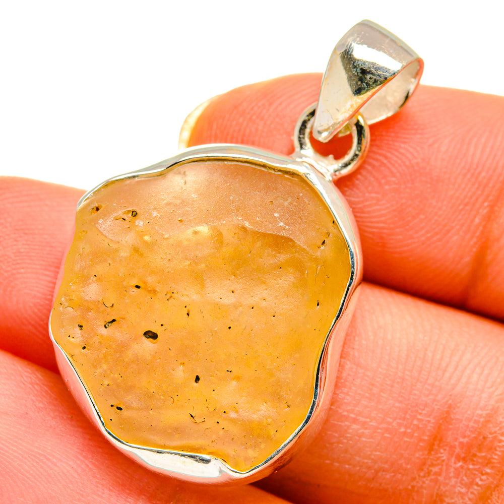 Libyan Desert Glass Pendants handcrafted by Anasilvercos - PD14235