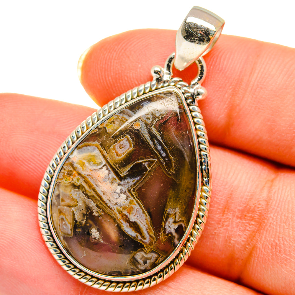 Turkish Tube Agate Pendants handcrafted by Anasilvercos - PD14239