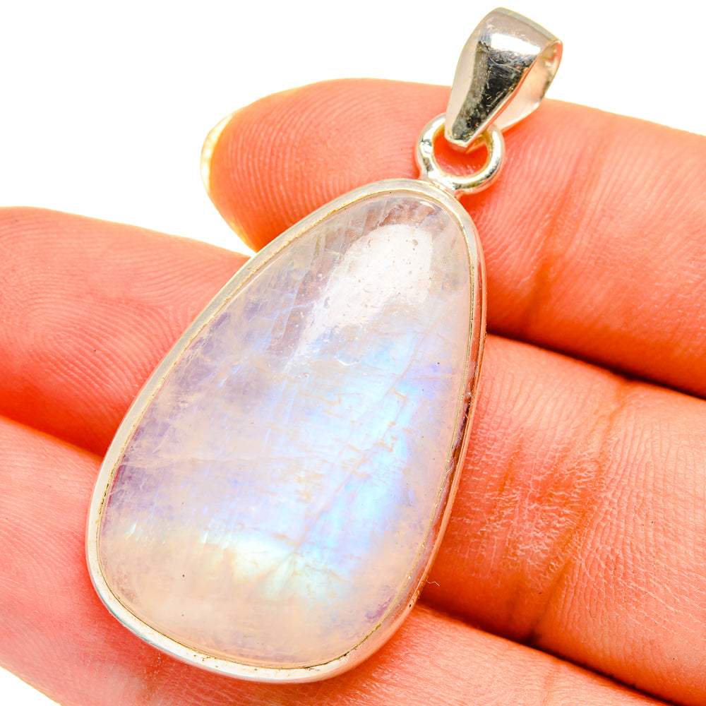 Rainbow Moonstone Pendants handcrafted by Anasilvercos - PD14241