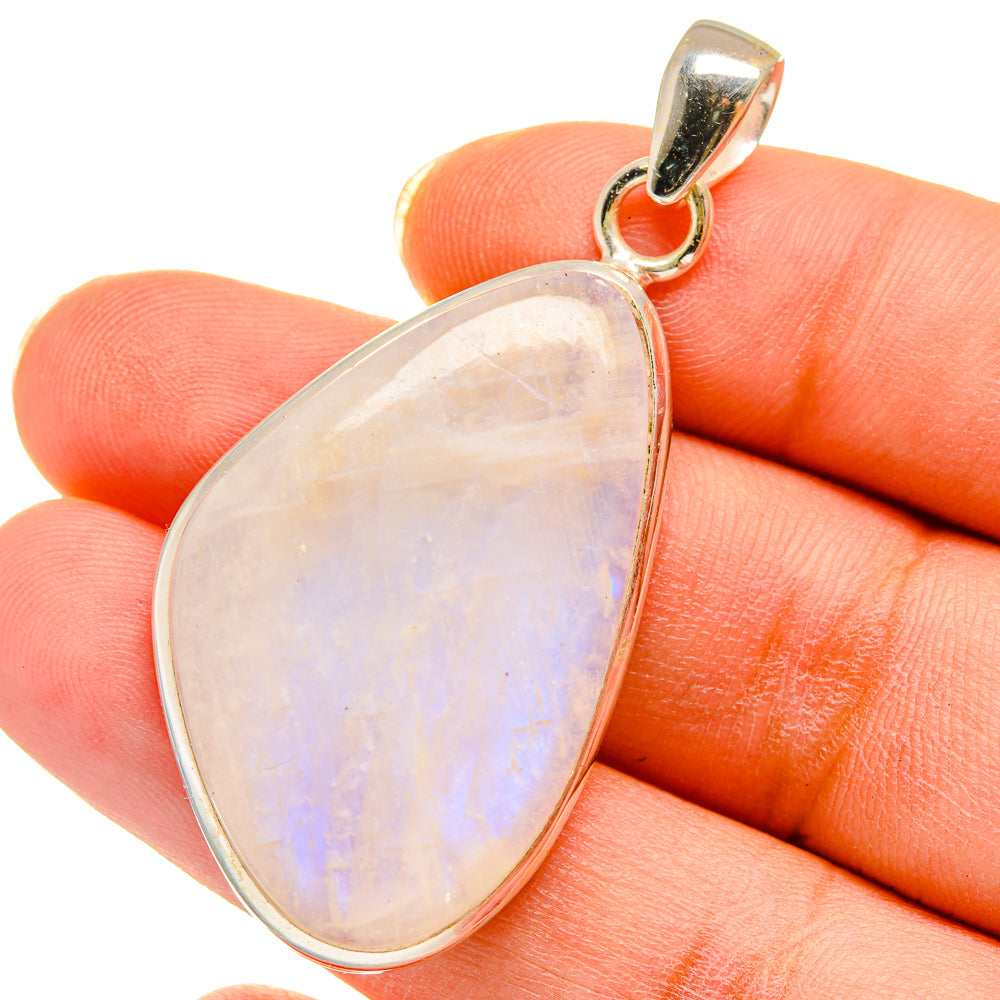 Rainbow Moonstone Pendants handcrafted by Anasilvercos - PD14242