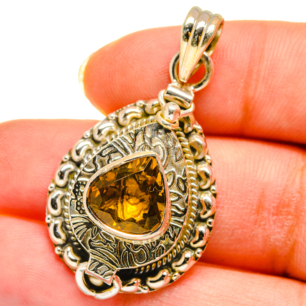 Mandarin Citrine Pendants handcrafted by Anasilvercos - PD14247