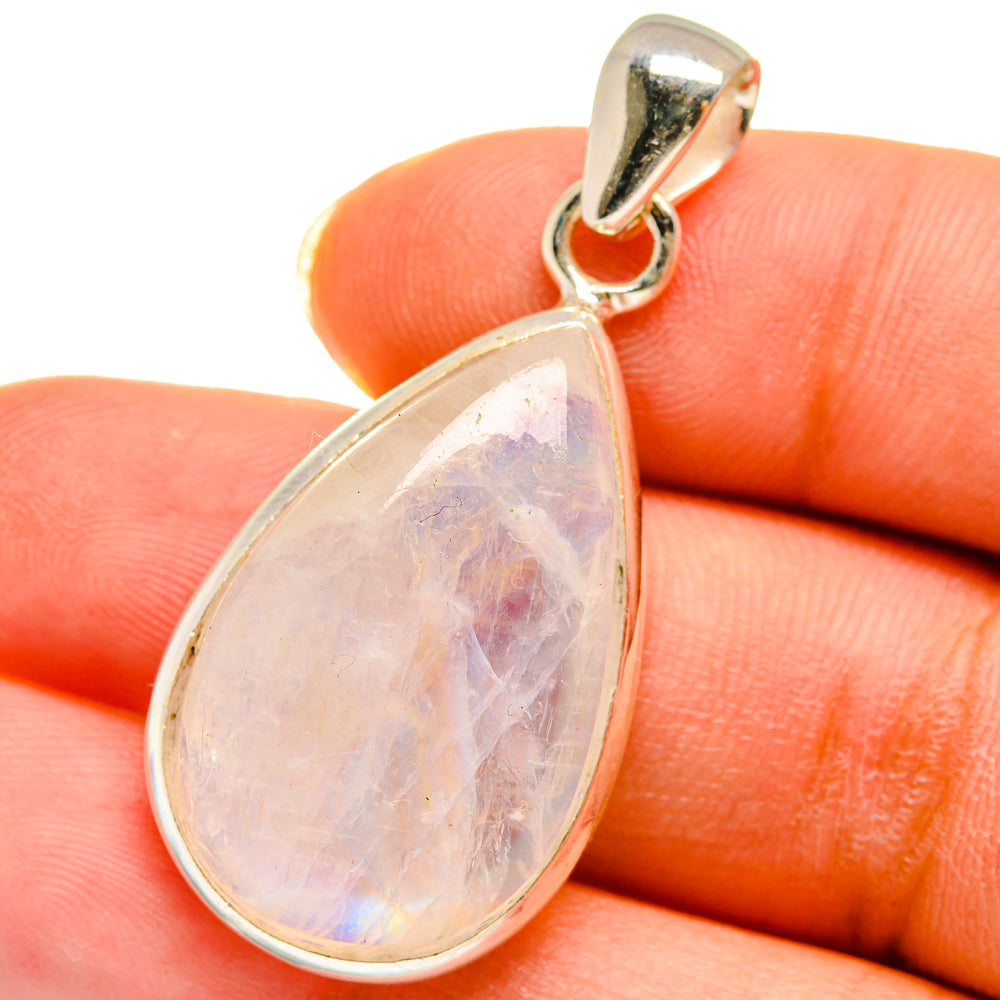 Rainbow Moonstone Pendants handcrafted by Anasilvercos - PD14253
