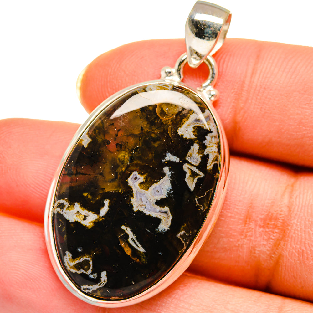 Turkish Tube Agate Pendants handcrafted by Anasilvercos - PD14260