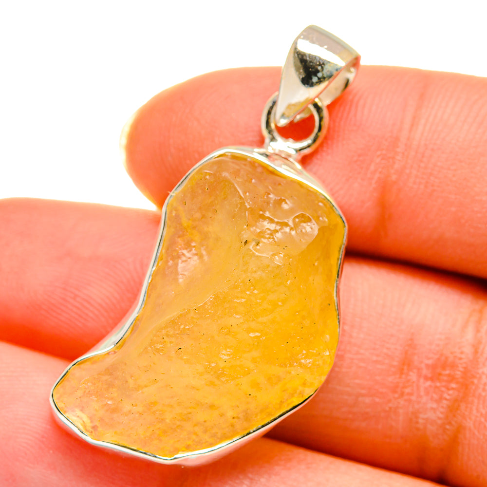Libyan Desert Glass Pendants handcrafted by Anasilvercos - PD14268