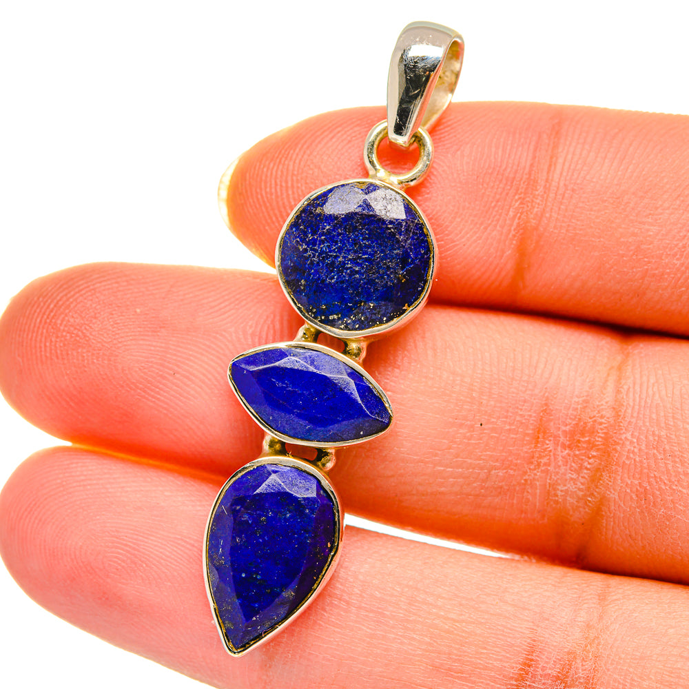 Lapis Lazuli Pendants handcrafted by Anasilvercos - PD14281