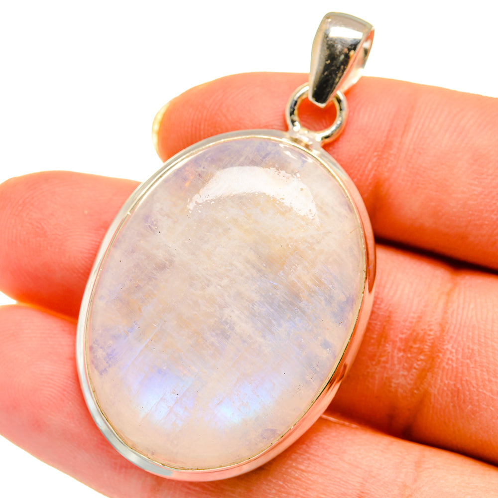Rainbow Moonstone Pendants handcrafted by Anasilvercos - PD14284