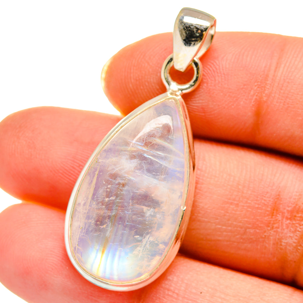 Rainbow Moonstone Pendants handcrafted by Anasilvercos - PD14288